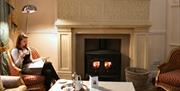 Lounge Area and Fireplace at Grange Hotel in Grange-over-Sands, Cumbria