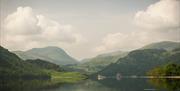 Beautiful Lake District scenery with Ullswater Steamers, Lake District