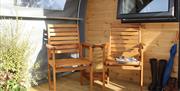 Outdoor Seating at Universally Accessible Glamping Pods at Troutbeck Head in Troutbeck, Lake District