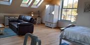Bedroom and Living Space at Ellenboro House in Newton-in-Cartmel, Lake District