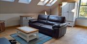Bedroom and Living Space at Ellenboro House in Newton-in-Cartmel, Lake District