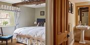 Bedroom and Bathroom at Stag Cottage in Melmerby, Cumbria