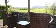 Porch and Views at Birslack Cottage in Levens, Cumbria