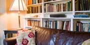 Lounge and books at Rowling End in Keswick, Lake District