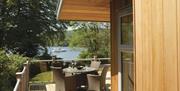 Outdoor Patio Seating at Fallbarrow Holiday Park in Bowness-on-Windermere, Lake District