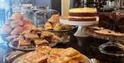 Cakes at Farfield Mill in Sedbergh, Cumbria