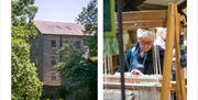 Exterior and Hand Looms at Farfield Mill in Sedbergh, Cumbria