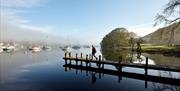 Piers and views at Fell Foot in Newby Bridge, Lake District