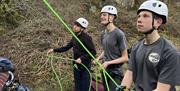 Visitors Rock Climbing with Genuine Adventures in the Lake District, Cumbria