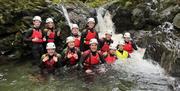 Visitors Ghyll Scrambling with Genuine Adventures in the Lake District, Cumbria