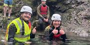 Visitors Ghyll Scrambling with Genuine Adventures in the Lake District, Cumbria