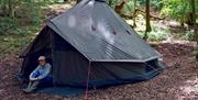 Visitor Wild Camping at the Two Day Wilderness Escape with Green Man Survival