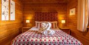 Bedroom at Gadwall Lodge at The Tranquil Otter in Thurstonfield, Cumbria