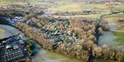 Aerial View of Holiday Homes at Gatebeck Holiday Park in Gatebeck, Cumbria