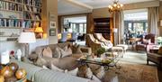 Library and Lounge at The Gilpin Hotel & Lake House in Windermere, Lake District