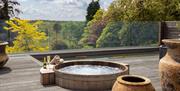 Hot Tub at the Spa Space at Gilpin Hotel near Windermere, Lake District