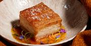 Pork Belly Dish at Gilpin Spice in Windermere, Lake District