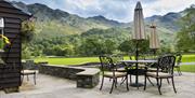 Terrace Seating at Glaramara Hotel in Seatoller, Lake District