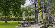Terrace Seating at Glaramara Hotel in Seatoller, Lake District