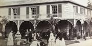 Visitors Outside Glenridding Manor House in 1871 at Ullswater, Lake District