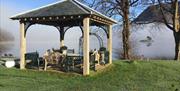 Gazebo with Lake Views at Glenridding Manor House in Ullswater, Lake District