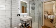 Ensuite Bathroom with Shower at Grange Manor in Grange-over-Sands, Cumbria