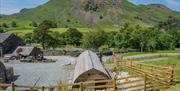 Views from the pods at The Yan Glamping in Grasmere, Lake District