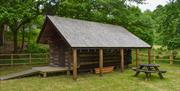 Exterior of The Cabin at Grizedale Forest in the Lake District, Cumbria