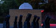 Exterior and telescopes at Grizedale Observatory in the Lake District, Cumbria