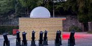 Exterior and telescopes at Grizedale Observatory in the Lake District, Cumbria