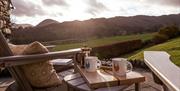 Outside seating at Hares Garth near Patterdale, Lake District