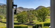 Lake District views as seen from a window at Stone Cottage in Patterdale, Lake District