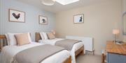Twin bedroom at Herdwick Fold at Fornside Farm Cottages in St Johns-in-the-Vale, Lake District