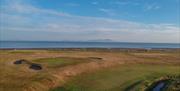Hole 16 green at Maryport Golf Club in Maryport, Cumbria
