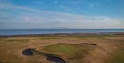 Hole 16 green at Maryport Golf Club in Maryport, Cumbria
