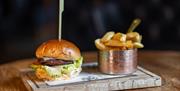 Burger and chips from The Wordsworth Hotel in Grasmere, Lake District