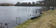 Fishing poles used in bank fishing on a fishing trip with West Pennine Angling Solutions in the Lake District, Cumbria