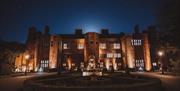 Exterior of Abbey House Hotel & Gardens in Barrow-in-Furness, Cumbria at night