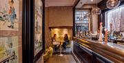 Bar and bar seating at Inn on the Square in Keswick, Lake District