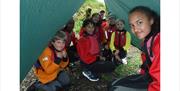 Visitors on the Wild Cat Island Swallows and Amazons Tour with Joint Adventures in the Lake District, Cumbria