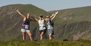 Visitors at Keswick Mountain Festival in the Lake District, Cumbria