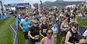 Visitors racing at Keswick Mountain Festival in the Lake District, Cumbria