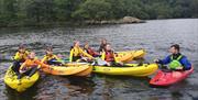 Group Kayak Hire from Graythwaite Adventure near Hawkshead, Lake District