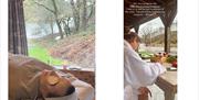 Massage tables set up at venues in the Lake District by Lake District Pamper Company
