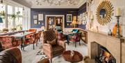 Lounge Seating and Decor at The Dining Room at Lindeth Howe in Bowness-on-Windermere, Lake District