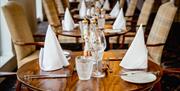 Table Settings at The Dining Room at Lindeth Howe in Bowness-on-Windermere, Lake District