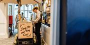 Ice Cream Vendor at a Wedding at Lindeth Howe in Bowness-on-Windermere, Lake District