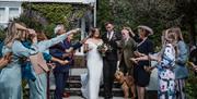 A Couple Celebrating Their Wedding at Lindeth Howe in Bowness-on-Windermere, Lake District