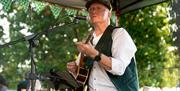 Ged Hagan Performing Live Music at Lake View Garden Bar in Bowness-on-Windermere, Lake District