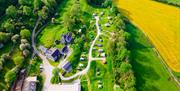 Birds Eye View over Long Valley Yurts, Witherslack, Lake District